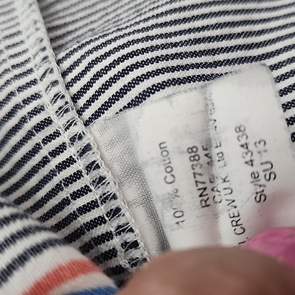 J Crew Striped Popover Half Button Shirt - Picture 9 of 10